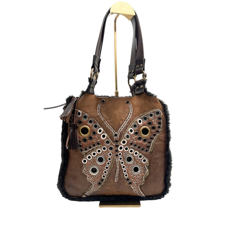 RARE Vintage Dolce & Gabbana F/W 2002 Runway Butterfly Tote Bag